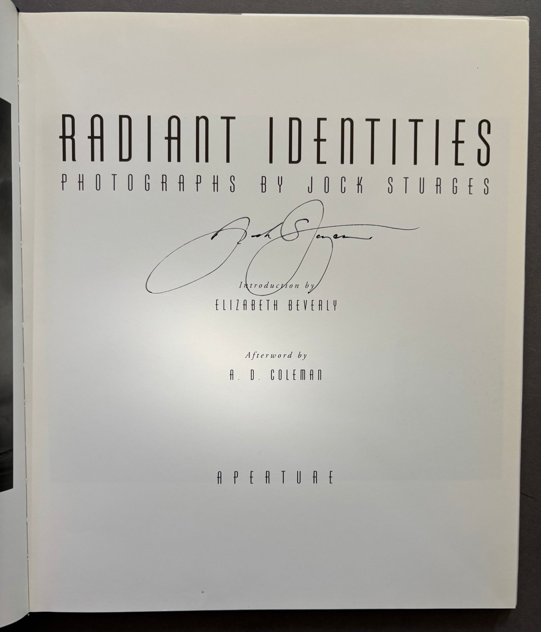 Buy Radiant Identities by Jock Sturges Online – Setanta Books
