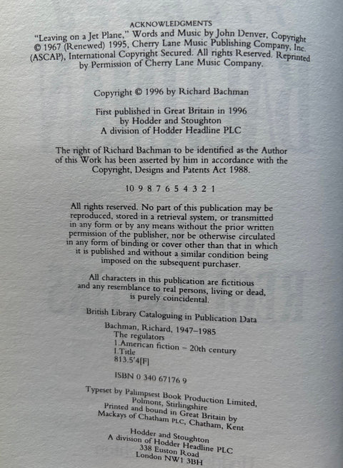 The Regulators - UK 1st