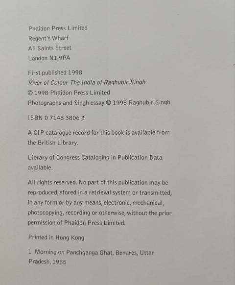 River of Colour: The India of Raghubir Singh - Setanta Books