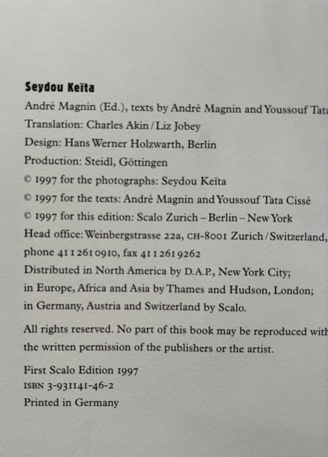 Seydou Keita - Setanta Books