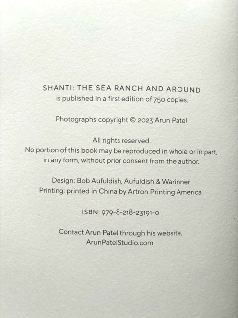 Shanti: The Sea Ranch And Around - Setanta Books