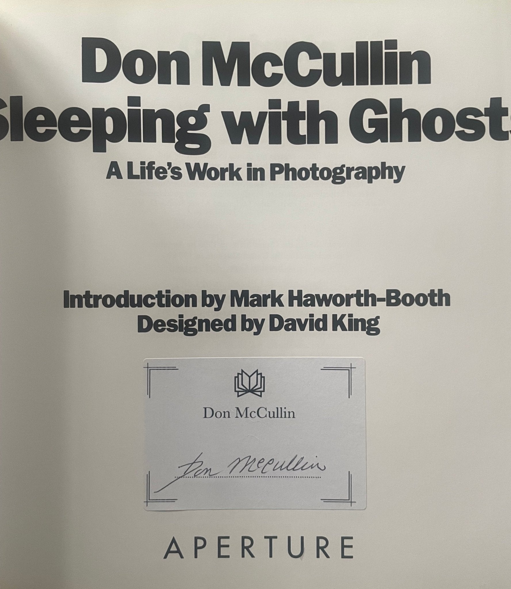 Don McCullin 写真集 Sleeping With Ghosts 初版 Sleeping with Ghosts by Don McCullin | Photography | Setanta Books
