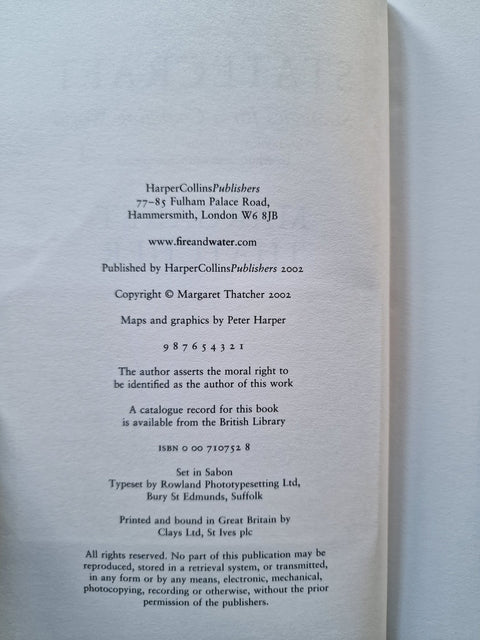 Statecraft - Uk 1st - Setanta Books