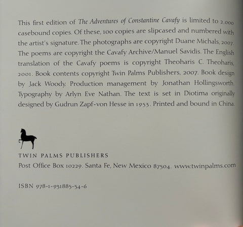 The Adventures of Constantine Cavafy - Setanta Books