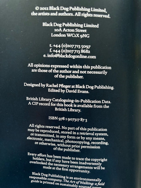 The Art Of Walking: A Field Guide - Setanta Books