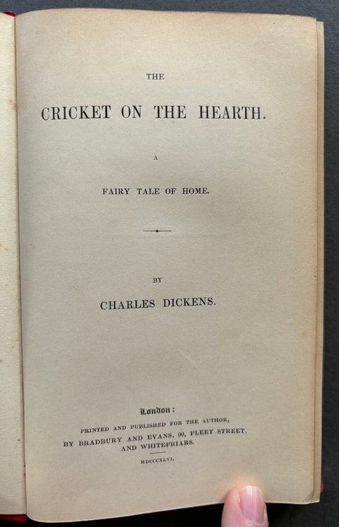 The Cricket on the Hearth - UK 1st / 1st - Setanta Books