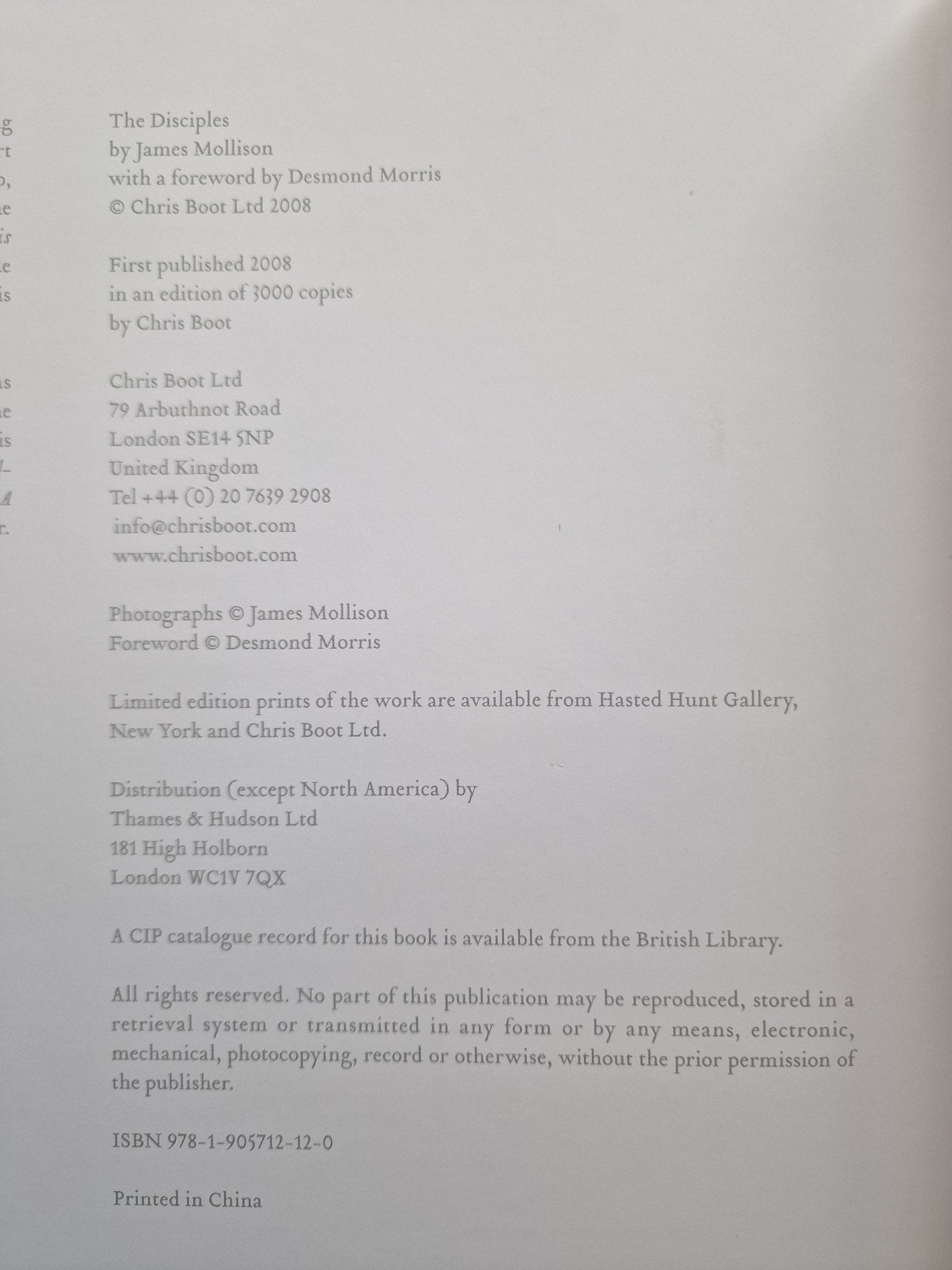 Buy The Disciples by James Mollison Online – Setanta Books