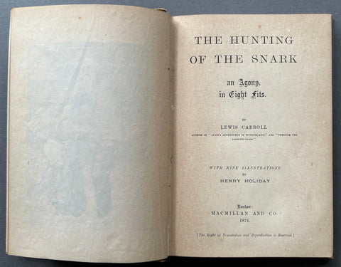 The Hunting of the Snark - UK 1st - Setanta Books