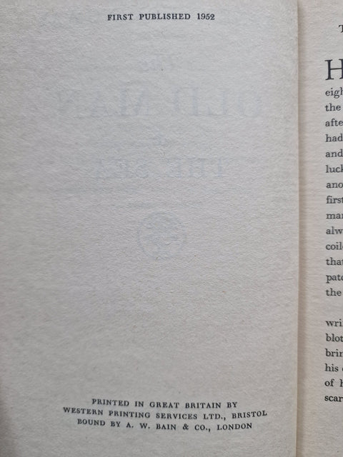The Old Man and The Sea - UK 1st - Setanta Books