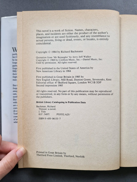 Thinner - Setanta Books