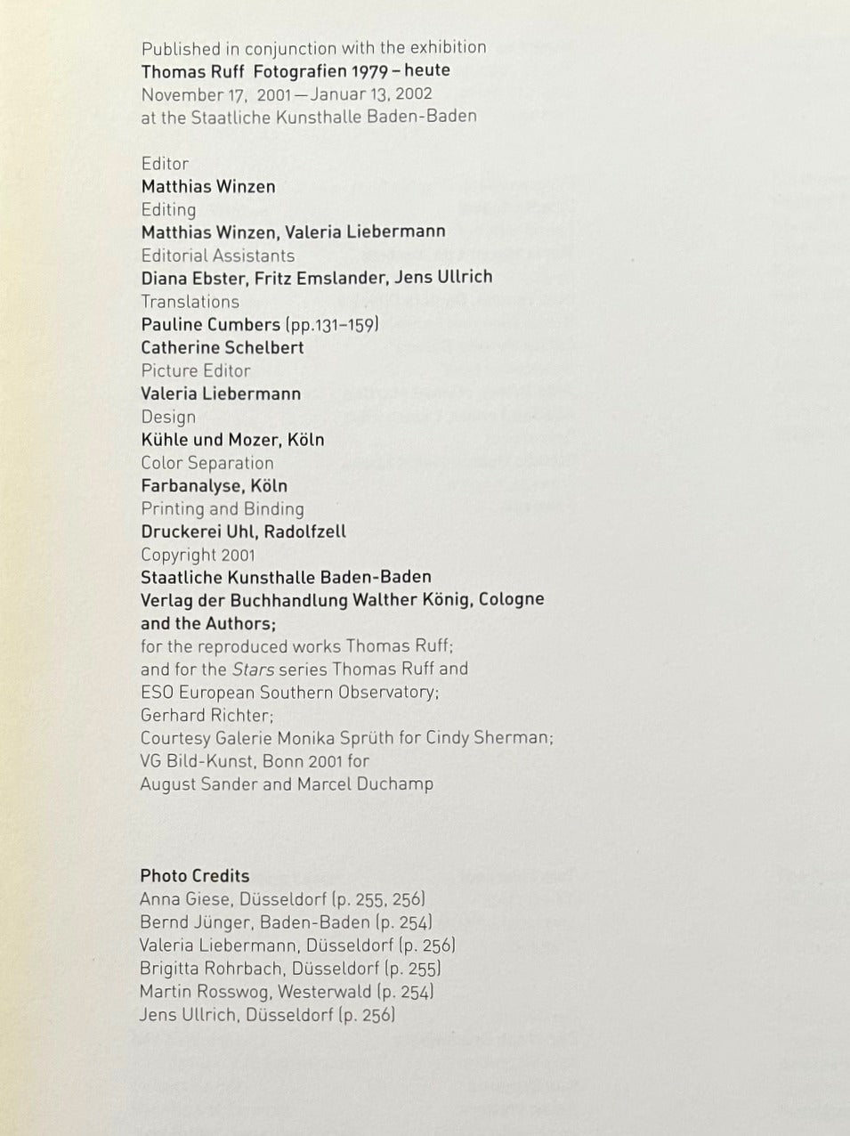 Buy Thomas Ruff: 1979 to the Present by Matthias Winzen – Setanta
