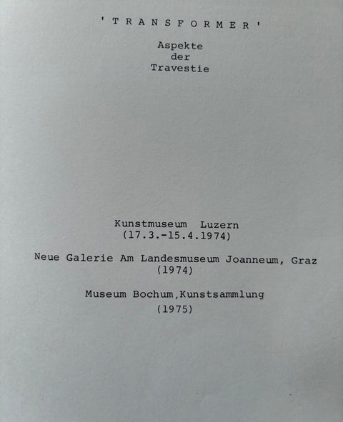 Transformer - Aspekte Der Travestie - Setanta Books