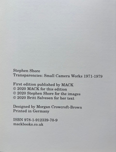 Transparencies: Small Camera Works 1971-1979