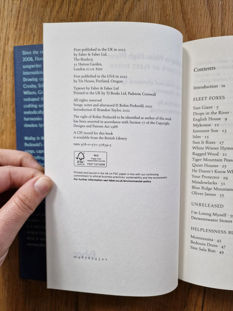 Wading in Waist - High Water: The Lyrics of Fleet Foxes - Setanta Books