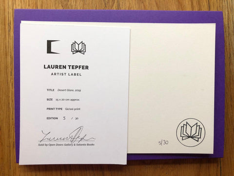 006 - Lauren Tepfer - Special Edition (3 Print Options) - Setanta Books