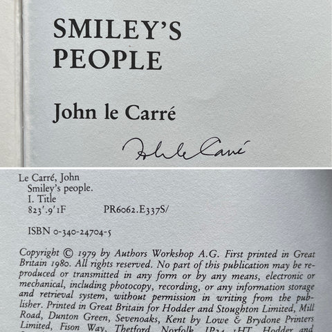 The Karla Trilogy - Tinker Tailor Soldier Spy - The Honourable Schoolboy - Smiley's People all 1sts signed to the page