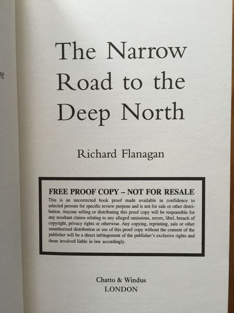 The Narrow Road to the Deep North - Proof - Setanta Books