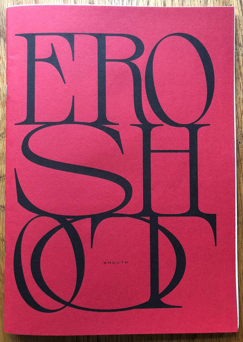 The photography book cover of Eroshoot by 9mouth. Red paperback book.