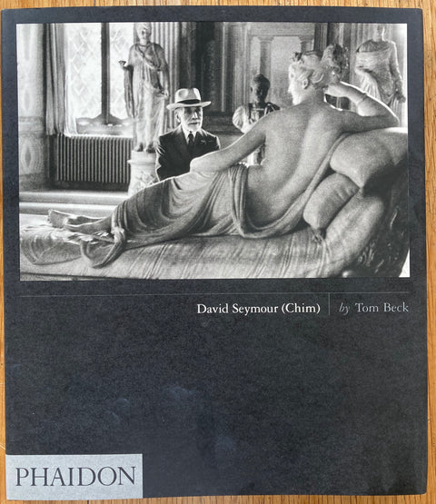 The photography book cover of David Seymour (Chim). In dust jacketed softcover black.
