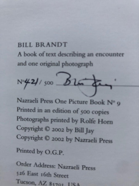 Bill Brandt (One Picture Book)
