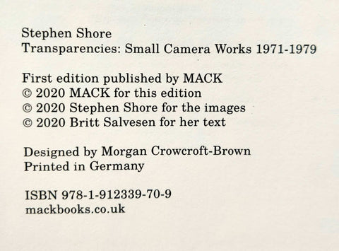 Transparencies: Small Camera Works 1971-1979