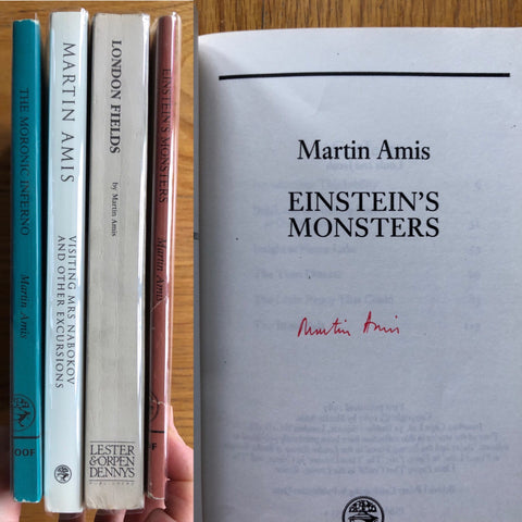 Uncorrected Proofs in clamshell case - Einstein's Monsters - Visiting Mrs Nabakov - London Fields - The Moronic Inferno - all signed by Amis