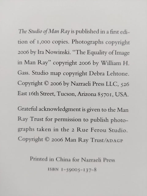 The Studio of Man Ray