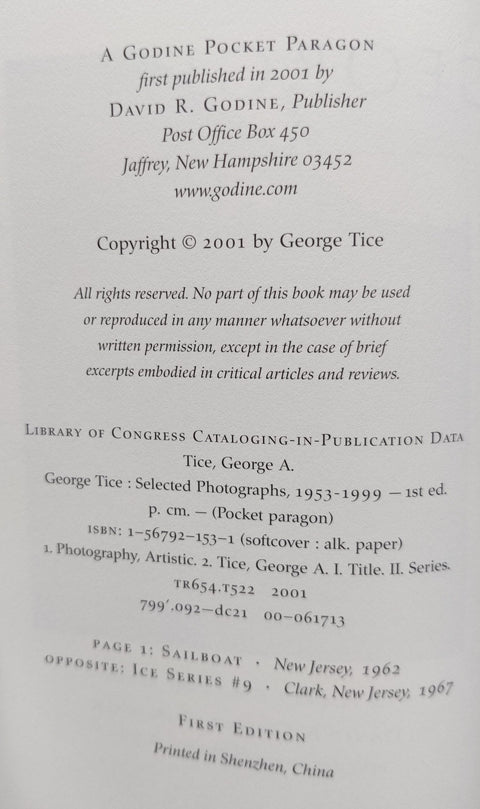 Selected Photographs 1953 - 1999