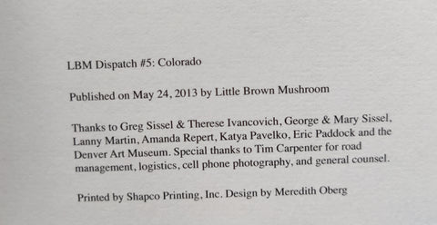 LBM Dispatch #5: Colorado