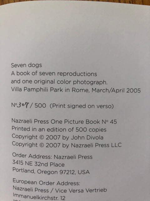 Seven Dogs (One Picture Book)