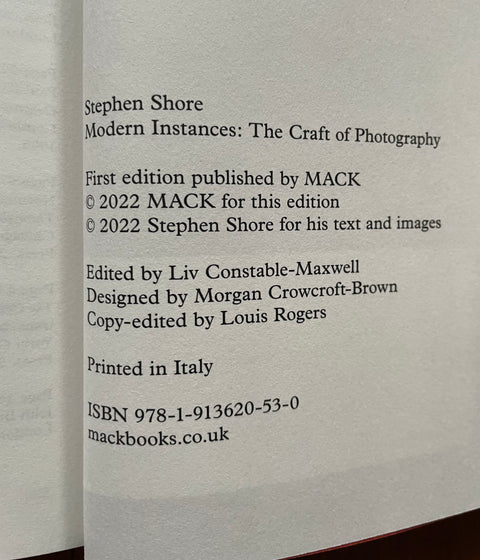 Stephen Shore Modern Instances