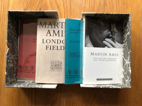 Uncorrected Proofs in clamshell case - Einstein's Monsters - Visiting Mrs Nabakov - London Fields - The Moronic Inferno - all signed by Amis