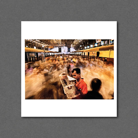 Local Commuters at Churchgate Railway Station in Mumbai