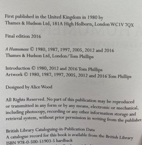 A Humument - Final Edition - Setanta Books