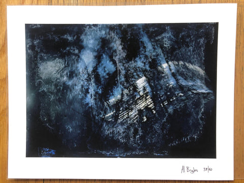 The print for Solargraphs by Al Brydon. Hardback book in black with blue design. Signed.