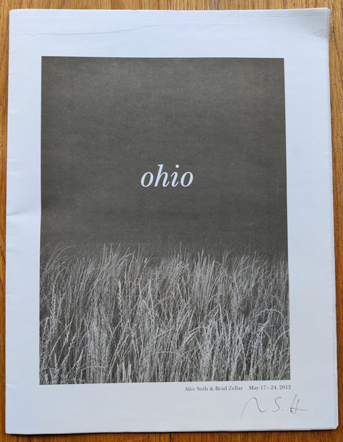 The photography book cover of Ohio by Alec Soth. Paperback Newspaper publication. Signed.