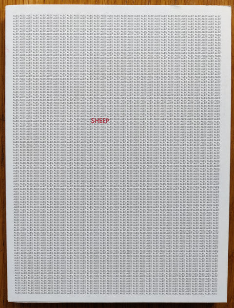 The photography book cover of Sheep by Alec Soth. In dust jacketed softcover white.