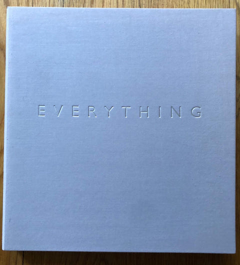 The photography book cover of Everything by Anthony Hernandez. Hardback in a white clamshell case. Signed.