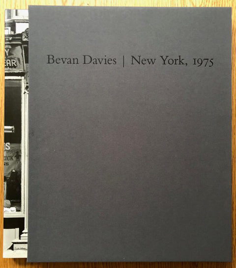 The photography book cover of New York 1975 by Bevan Davies. Hardback in a slipcase dark grey cover.