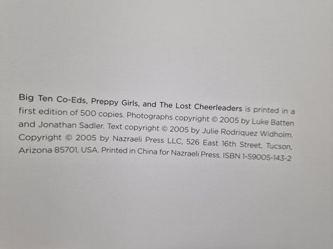 Big Ten Co - Eds, Preppy Girls, and The Lost Cheerleaders - Setanta Books