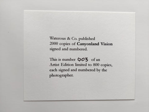 Canyonland Vision - Artist Edition - Setanta Books