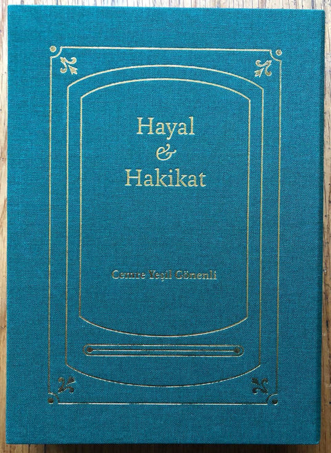 The photography book cover of Hayal & Hakikat a handbook of forgiveness by Cemre Yesil Gonenil. Hardback in green.