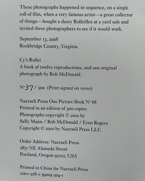Cy's Rollei (One Picture Book) - Setanta Books
