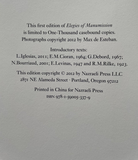 Elegies of Manumission - Setanta Books