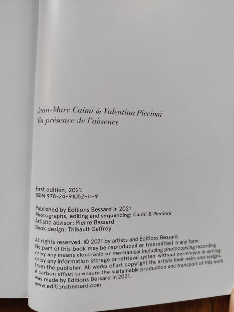 En Presence de l’Absence - Setanta Books