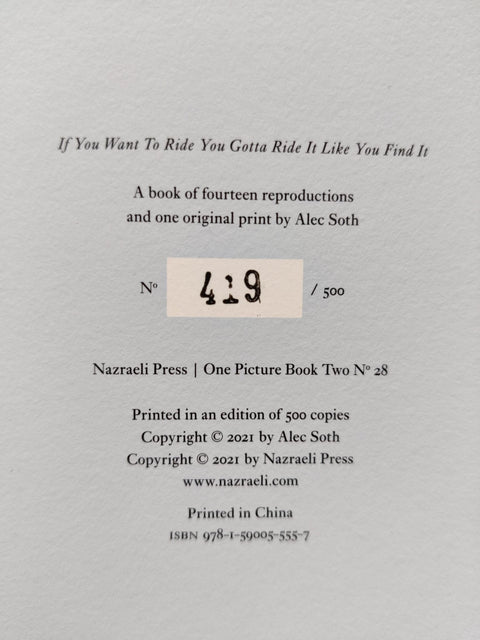 If You Want To Ride You Gotta Ride It Like You Find It (One Picture Book) - Setanta Books