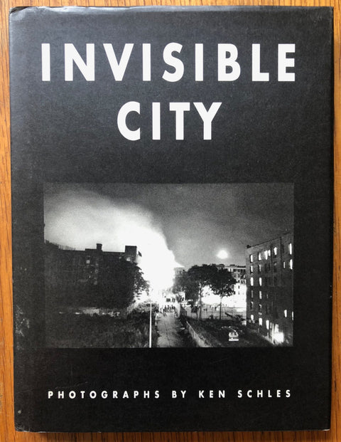 The photography book cover of Invisible City by Ken Schles. Hardback in B&W.