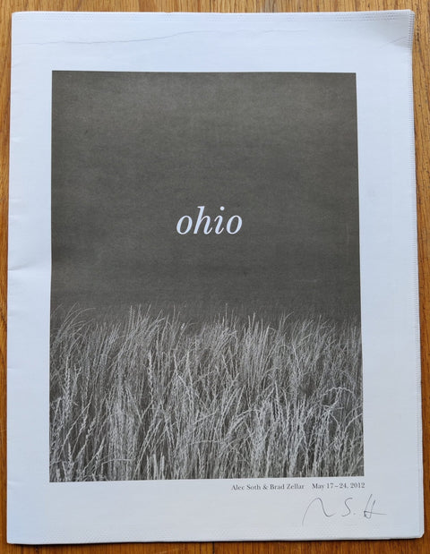 The photography book cover of Ohio by Alec Soth. Paperback Newspaper publication. Signed.