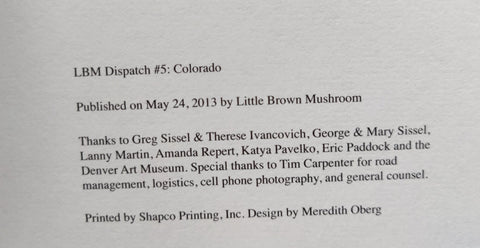 LBM Dispatch #5: Colorado