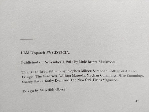 LBM Dispatch 7: Georgia - Setanta Books